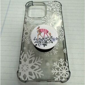 iPhone 12 Pro case with pop socket.